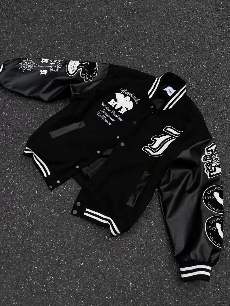 2024. aasta uued Ameerika Y2K retrotikandiga tänavatikandiga pesapallivormid meestele ja naistele Paarid Trendikad jakid Avarad jakid