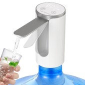 Диспенсър за вода с LED дисплей, сензорен бутон 3 количествени настройки Помпа за питейна вода, сгъваем диспенсър за зареждане тип C