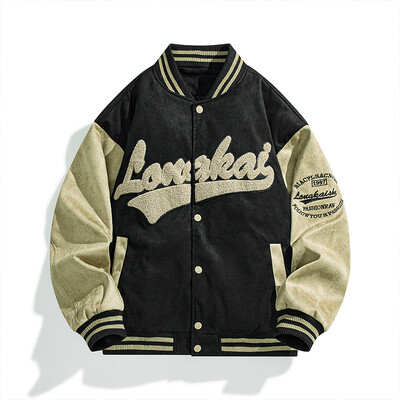 Kevad-sügis moekas mantel Mees vaba vabaaja pesapallivormi uus ühevärviline tänav õues Harajuku stiil mees joped mantel