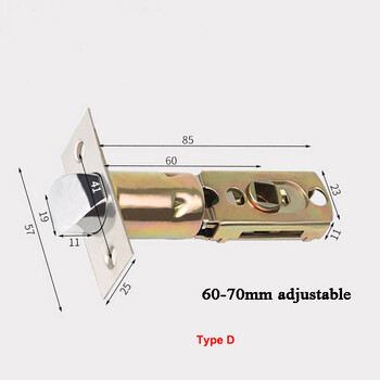 60 mm ή 50 mm ή 70 mm ή 45 mm ή 60 έως 70 Ρυθμιζόμενο μονό μάνδαλο για αντικλεπτικό κλείδωμα πόμολο