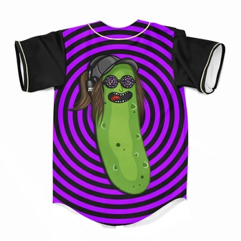 Rezz Purple Circle Jersey Harajuku Бейзболна униформа с тънко копче Мъжка/женска бейзболна фланелка за EDM фестивали