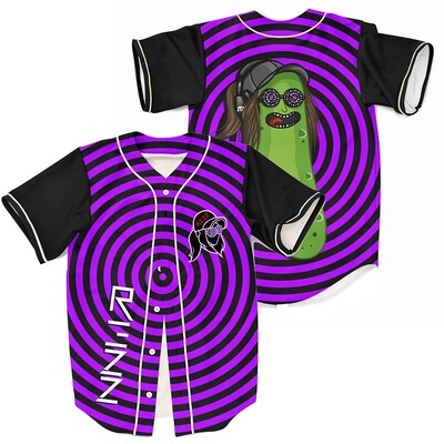 Rezz Purple Circle Jersey Harajuku bejzbolska uniforma s tankim gumbima, muški/ženski bejzbolski dres za EDM festivale