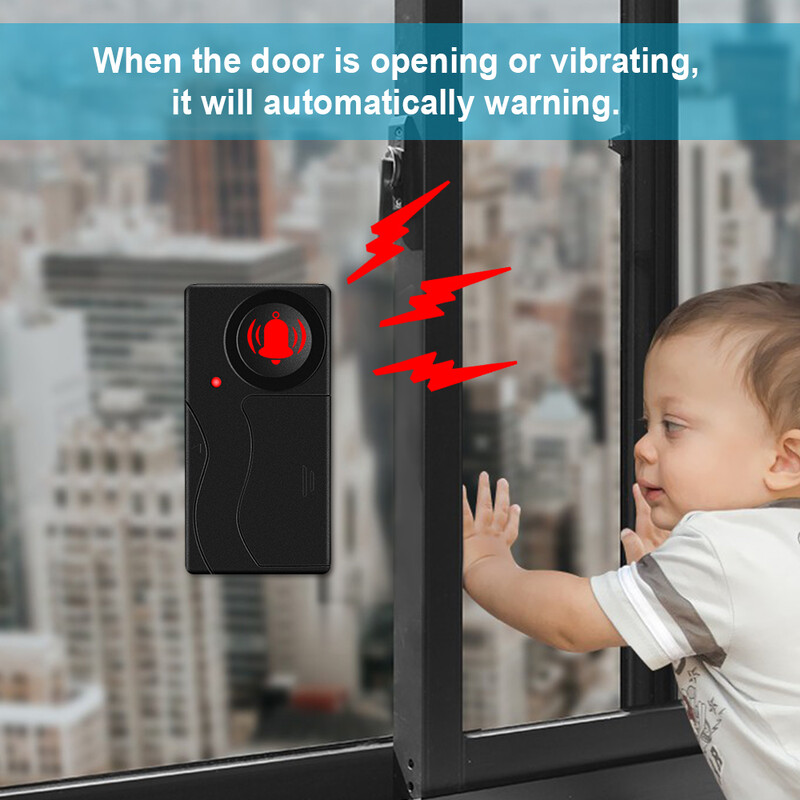 Elecpow juhtmevaba vargusvastane signalisatsioon kaugjuhtimispuldiga ukse ja akna vibratsioonialarm 110 dB kodu jalgratta valve sissemurdmisalarm