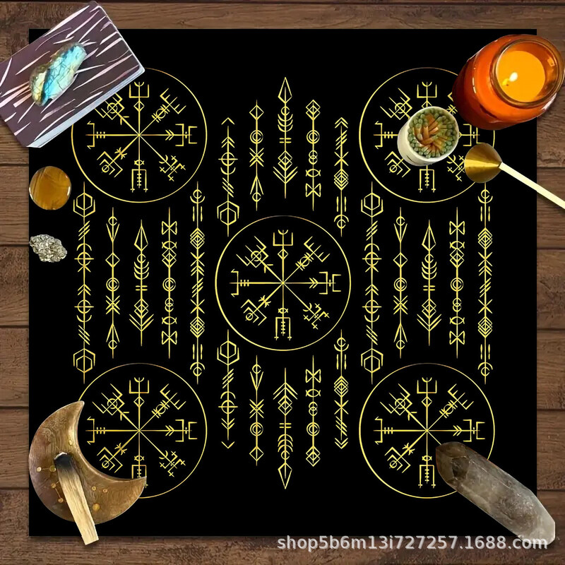 Τραπεζομάντιλο με κάρτα Ταρώ Γεωμετρικός Αστερισμός Τραπεζομάντιλο Βωμού Τραπεζομάντιλο Παιχνίδι με κάρτες Διακοσμητικό ύφασμα Mysterious Witchcraft Magic Διακοσμητικό τραπεζομάντιλο