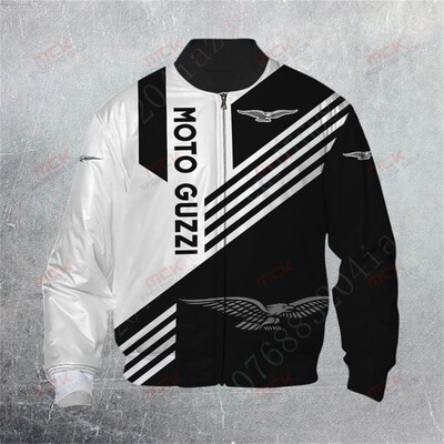 Moto Guzzi Drabužiai Striukės Vyrams Stori paltai Bomber Striukė Harajuku Parkas Striukė Techwear beisbolo uniforma 3D vėjo striukė