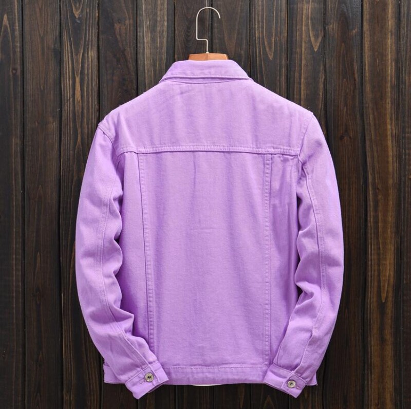 Lilla Oranž Meeste Naiste Välisrõivad Kauboimantlid Tippkvaliteediga meeste teksajakid Uus sügisene vaba teksajakk Meeste rõivad