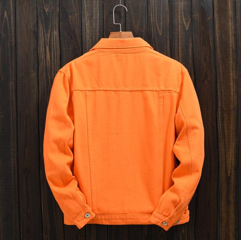 Lilla Oranž Meeste Naiste Välisrõivad Kauboimantlid Tippkvaliteediga meeste teksajakid Uus sügisene vaba teksajakk Meeste rõivad