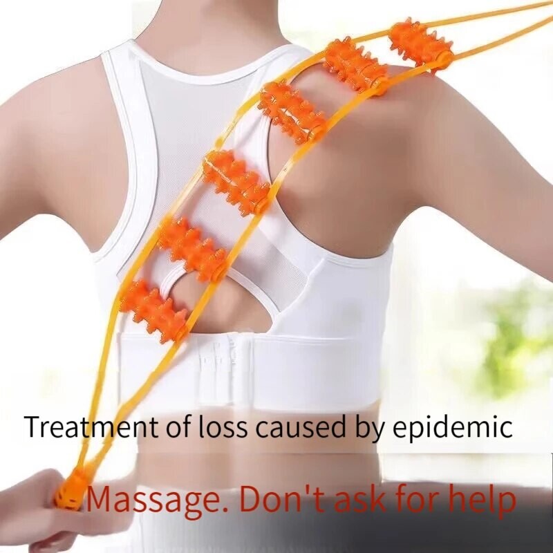 Seljamassaaži rullid köis selja ja kaela käsitsi massaažiks koos lihaseid taastavate massaaživahenditega, lõdvestav ja leevendav stress