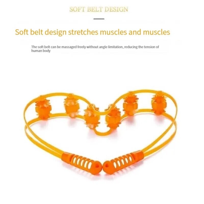 Seljamassaaži rullid köis selja ja kaela käsitsi massaažiks koos lihaseid taastavate massaaživahenditega, lõdvestav ja leevendav stress