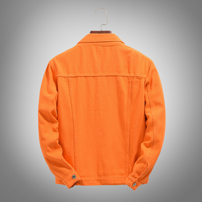 Uued Hot Slim meeste jakid ja mantlid vabaaja teksajakk Homme meeste teksad jakk Meeste lilla oranž meeste riided, suur suurus 5XL