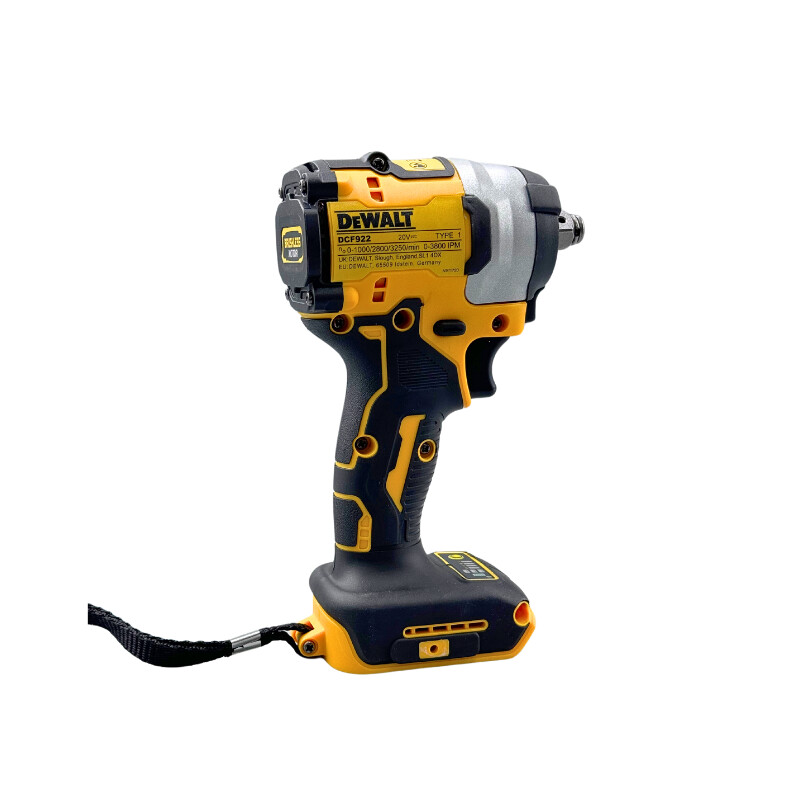 Dewalt DCF922 akumuliatorinis bešepetis smūginis veržliaraktis 20V ličio baterija 1/2" 2800 RPM 205NM sukimo momento kintamo greičio elektrinis veržliaraktis