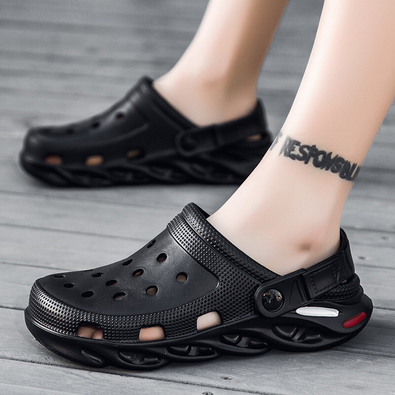 EVA Croc Shoes Vīriešu vasaras neslīdoši pludmales apavi Modes universālas ikdienas sandales Vīriešu Baotou āra sandales