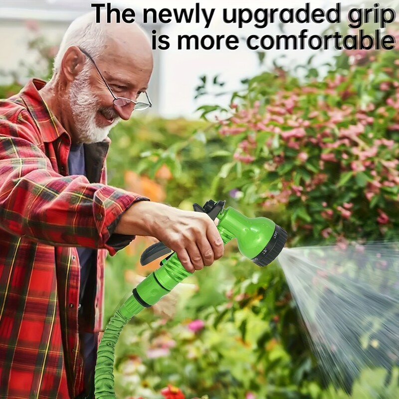 1 kom, proširivo vrtno crijevo 25-100 stopa s priključkom, visokotlačno fleksibilno crijevo za vodu s pištoljem za prskanje u 7 načina rada, univerzalni priključak