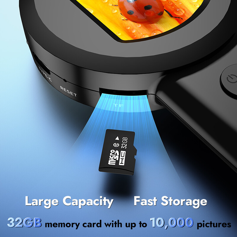 Hayve 2 colių skaitmeninis mikroskopas, 100x priartinamas didinamasis stiklas su šviesos monetų didintuvu su 2 spalvų šviesos režimu, suderinamas su Windows / Mac