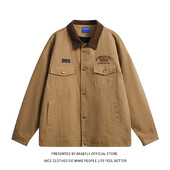 Rudens pavasario retro vintage kišeninė džinsinė džinsinė striukė Unisex vyrų beisbolo bombonešis Unisex moteriškas universalus paltas High Streetwear Prašmatnus