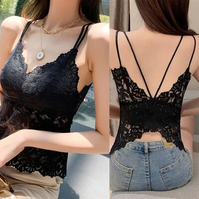 Plus Butterfly Mežģīnes Sieviešu izšūšana Bralettes Dobs krusts Bow Bezvadu apakšveļa Seksīga veste Apakšveļa Sieviešu krūštura paliktņi Tube Tops