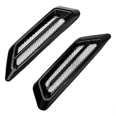 2бр. 3D стикери за кола Направи си сам Creative Fake Air Vent Gills Design Hood Bonnet Door Decoration Exteral Off Road 4x4 Auto Accessories