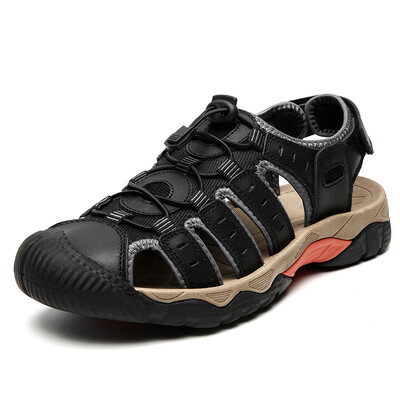 Νέα Ανδρικά Σανδάλια Μαλακό Γνήσιο Δέρμα Σανδάλια Παπούτσια Ανδρικά Μεγάλο Μέγεθος Καλοκαιρινά Υπαίθρια Παπούτσια Comfort Beach σανδάλια Roman Ανδρικά παπούτσια