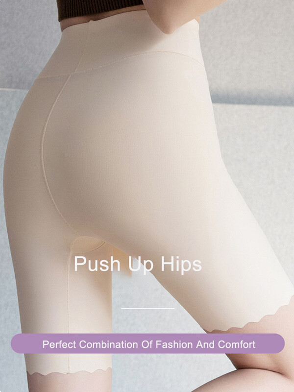 Suures suuruses naiste lühikesed püksid seeliku all Suured suured suvised õmblusteta kaitsev spandex puusad turvapüksid seelik aluspüksid valged