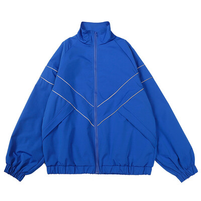 Хип-хоп университетско яке Мъжки High Street Patchwork Colour Block Windbreaker Палта Дамски пролетни есенни тънки модни колежански якета