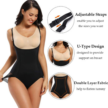 Bodysuit Shapewear Women Waist Trainer Body Shaper Θήκη αδυνατίσματος κοιλιάς Εσώρουχα Κολομβιανές ζώνες για μείωση της κοιλιάς και της μέσης