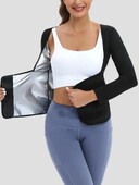 Костюм за сауна за жени Пот Body Shaper Hot Waist Trainer Риза с дълъг ръкав Тренировъчно горнище