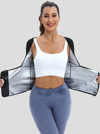 Γυναικείο κοστούμι σάουνας Sweat Body Shaper Hot Waist Trainer μακρυμάνικο πουκάμισο προπόνησης Top