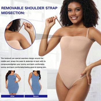 Off Shoulder Bodysuit Shapewear Women Waist Trainer Thongs Body Shaper Εσώρουχα αδυνατίσματος Κορσές Fajas Colombianas