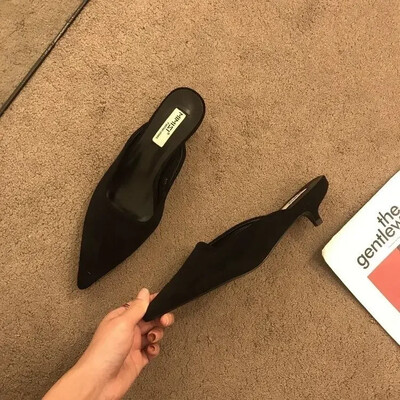 Kevadised teravavarbalised muulad Mood Leopardimustrilised naiste sussid vabaaja naistejalatsid Naiste madalad kontsad Elegantsed naistele õues liug