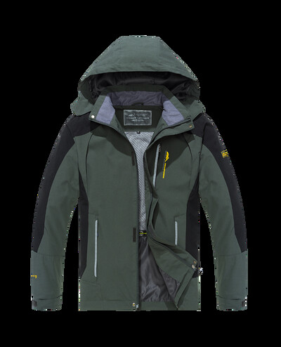 Ανδρικό αδιάβροχο μπουφάν πεζοπορίας μεγάλου μεγέθους Αντιανεμικό αντιανεμικό Camping Hunting Running Trekking Fishing Coat ανδρικό εξωτερικό χώρο