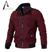 Bomber Jacket Ανδρικό Μόδα Casual Ανεμοδαρμένο μπουφάν Ανδρικό παλτό 2023 Άνοιξη Φθινόπωρο Νέα Hot Outwear Stand Slim Military Jacket Mens