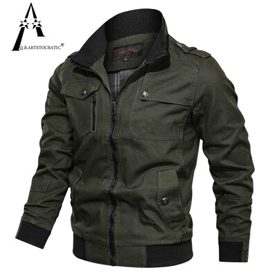 Bomber Jacket Ανδρικό Μόδα Casual Ανεμοδαρμένο μπουφάν Ανδρικό παλτό 2023 Άνοιξη Φθινόπωρο Νέα Hot Outwear Stand Slim Military Jacket Mens