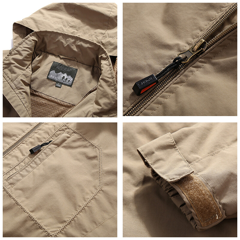 Meeste kevadine veekindel õuejope suures suuruses tuulejope vihmamantel Hingav kalapüügi telkimine taktikalised jakid meeste riided