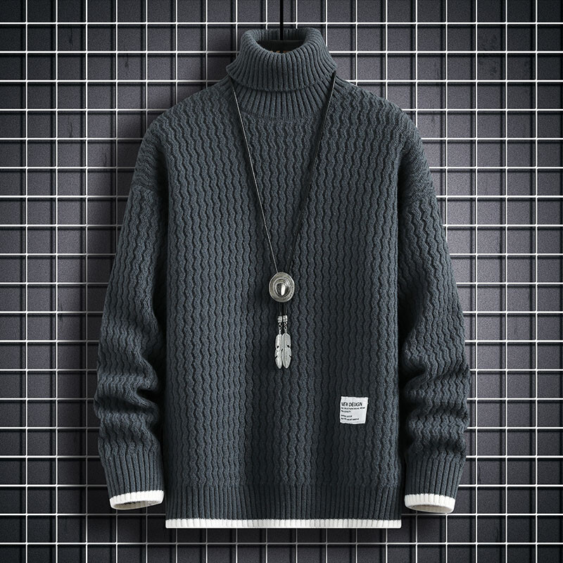 Uus talvebrändi turtleneck kampsun, meeste kvaliteetne klassikaline pullover Meeste rõivad paksud sooja pull Homme 2023 kootud džemprid