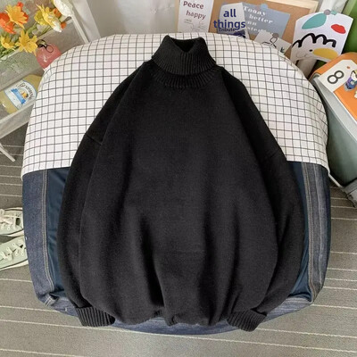 Φθινοπωρινό Πόλο Πόλο με λαιμόκοψη πουλόβερ Inner Lazy ανδρικό γυναικείο μονόχρωμο πλεκτό ευέλικτο ζεστό στρώμα βάσης Top casual σκηνή