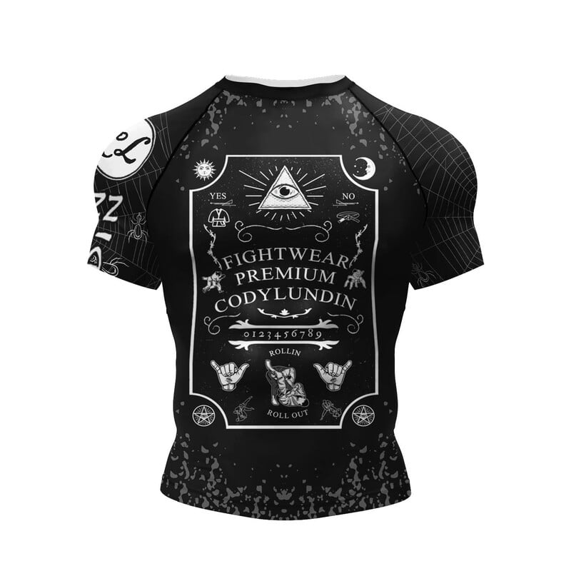 Cody Lundini lühikeste varrukatega roosa meeste Jiu Jitsu BJJ No Gi Rash Guard Sublimation Meeste Jooksutreeningu T-särgid Strech Fitness T-särgid