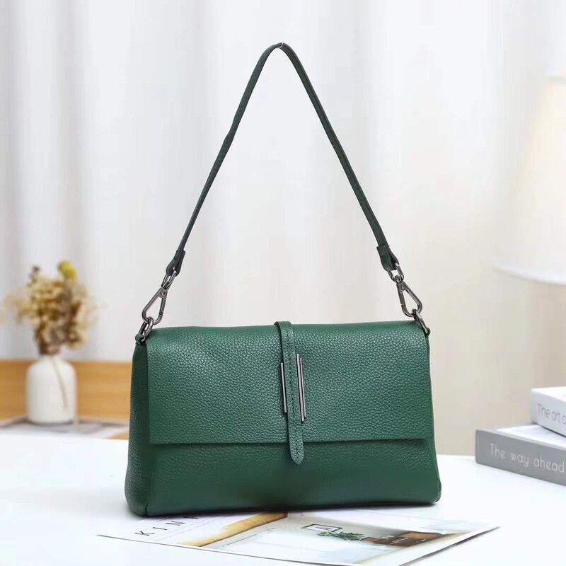 Дизайнерски дамски чанти Arliwwi от истинска телешка кожа с капак Меки функционални чанти през рамо от естествена телешка кожа Нови