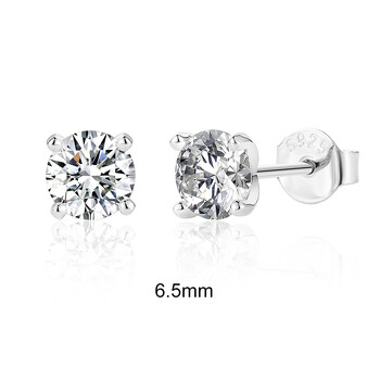 CANNER 0,5-1,2 Carat D Χρώμα Moissanite Ear Stud Σκουλαρίκια Γυναικεία Ασημένιο 925 Ασημένιο Σκουλαρίκι Piercing Εκλεκτά κοσμήματα