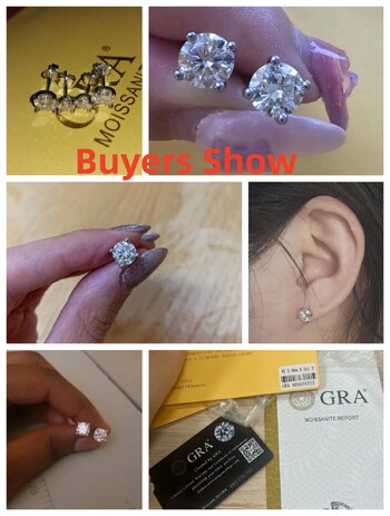 CANNER 0,5-1,2 Carat D Χρώμα Moissanite Ear Stud Σκουλαρίκια Γυναικεία Ασημένιο 925 Ασημένιο Σκουλαρίκι Piercing Εκλεκτά κοσμήματα