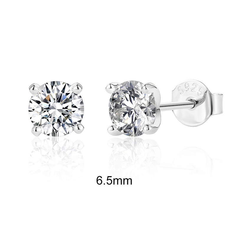 CANNER 0,5-1,2 Carat D Χρώμα Moissanite Ear Stud Σκουλαρίκια Γυναικεία Ασημένιο 925 Ασημένιο Σκουλαρίκι Piercing Εκλεκτά κοσμήματα