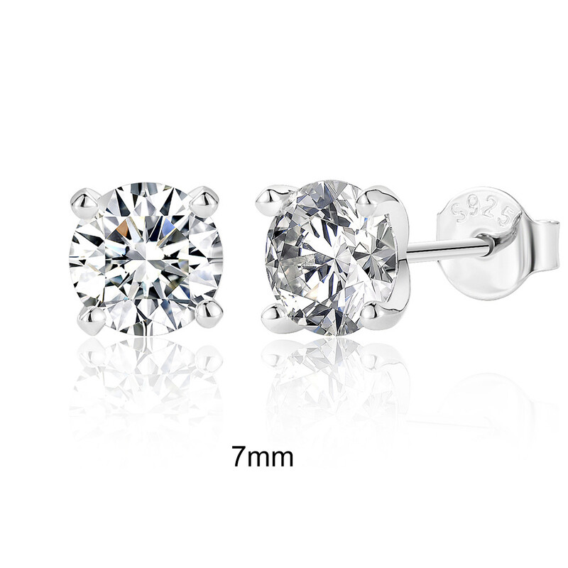 CANNER 0,5-1,2 Carat D Χρώμα Moissanite Ear Stud Σκουλαρίκια Γυναικεία Ασημένιο 925 Ασημένιο Σκουλαρίκι Piercing Εκλεκτά κοσμήματα