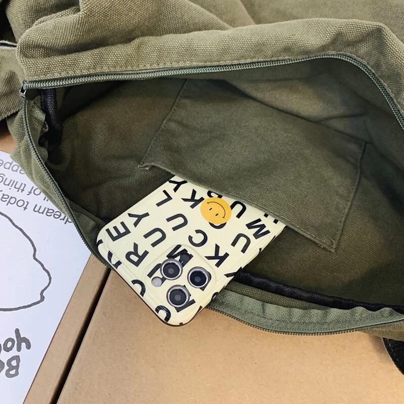 Ženska kučirska torba Vintage ručna torbica Platnena tinejdžerska velika torba na rame Ležerna torbica Torbice preko ramena