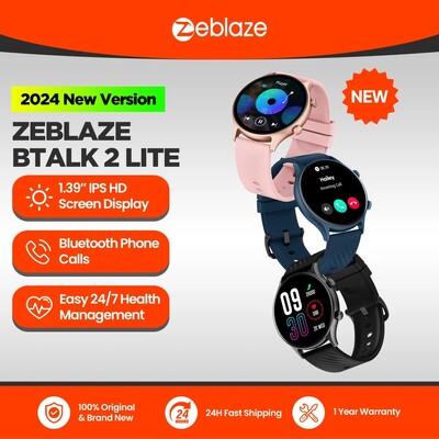 Nou 2024 Zeblaze Btalk 2 Lite Ceas inteligent cu apeluri vocale Afișaj IPS mare de 1,39 inchi Peste 100 de moduri sportive Monitor de sănătate 24 de ore Smartwatch