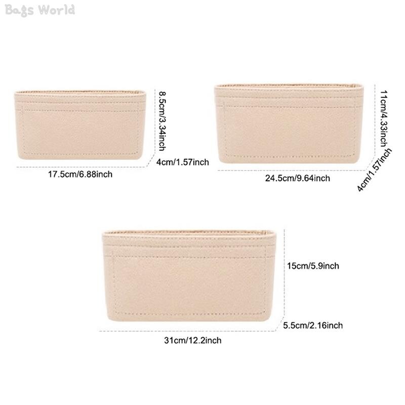 1PC organizator vrećice s umetkom od filca, organizatori šminke, podstava savršena za brendirane ženske torbice za baguette i kozmetičke torbice