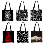 Чанти за през рамо Vampire VLAD TEPES Дамска чанта Gothic Bat Ghost Casual Totes Bag Многократна дамска чанта за пазаруване