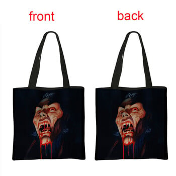 Чанти за през рамо Vampire VLAD TEPES Дамска чанта Gothic Bat Ghost Casual Totes Bag Многократна дамска чанта за пазаруване