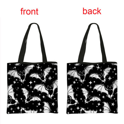 Чанти за през рамо Vampire VLAD TEPES Дамска чанта Gothic Bat Ghost Casual Totes Bag Многократна дамска чанта за пазаруване