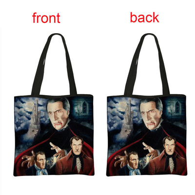 Чанти за през рамо Vampire VLAD TEPES Дамска чанта Gothic Bat Ghost Casual Totes Bag Многократна дамска чанта за пазаруване