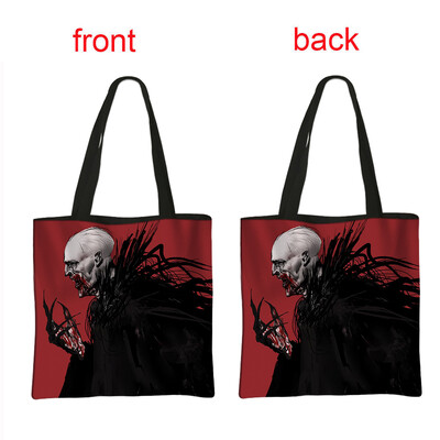 Чанти за през рамо Vampire VLAD TEPES Дамска чанта Gothic Bat Ghost Casual Totes Bag Многократна дамска чанта за пазаруване