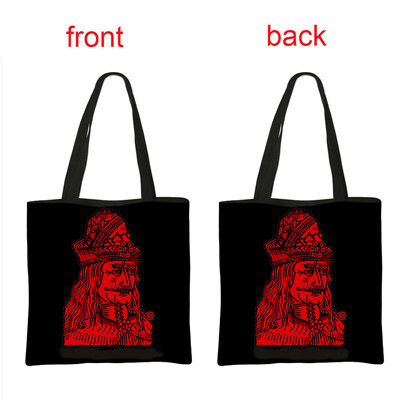 Чанти за през рамо Vampire VLAD TEPES Дамска чанта Gothic Bat Ghost Casual Totes Bag Многократна дамска чанта за пазаруване